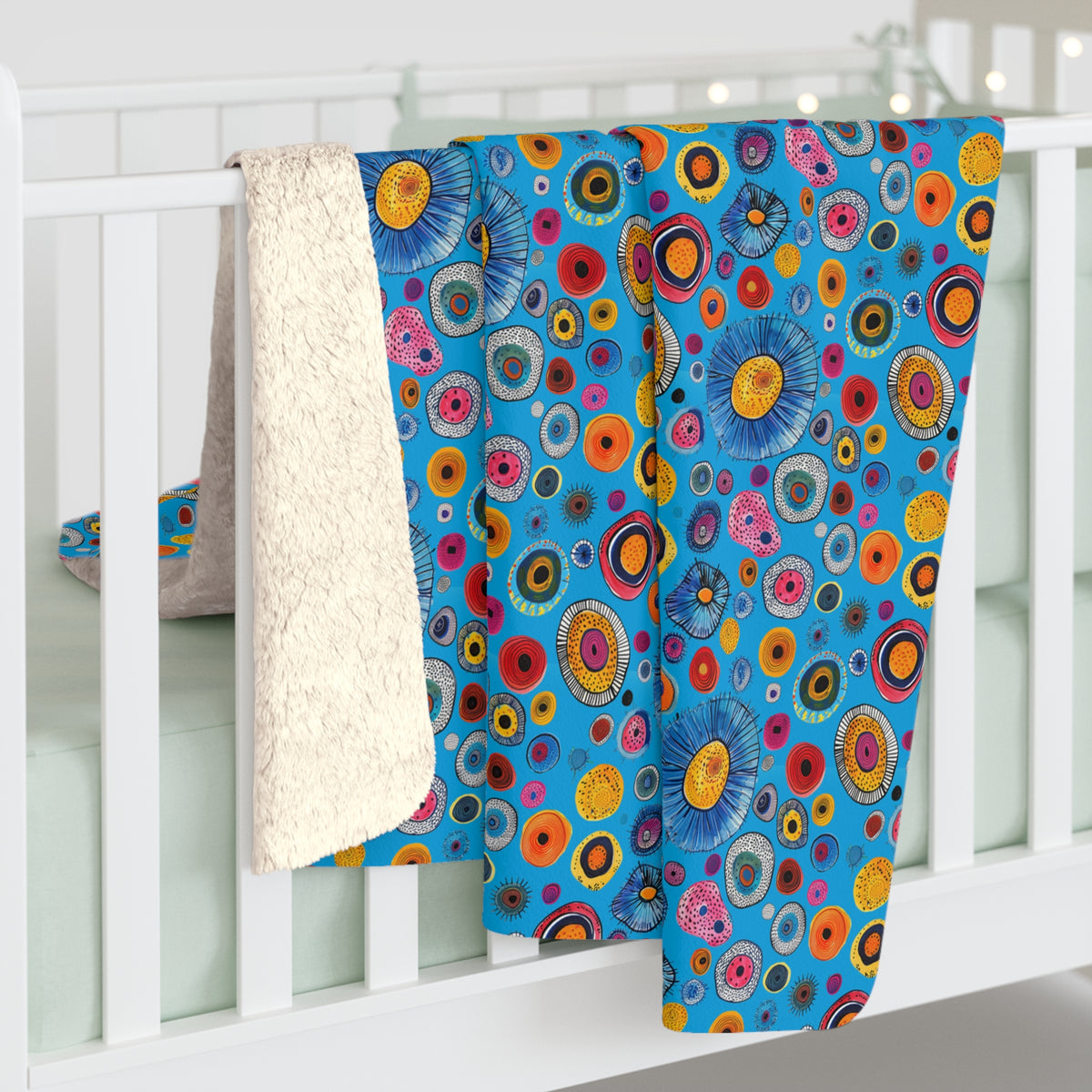 Primordial Sea Life Sherpa Fleece Blanket - Dive into Comfort with Primordial Sea Life Sherpa Fleece! Available in 2 sizes.