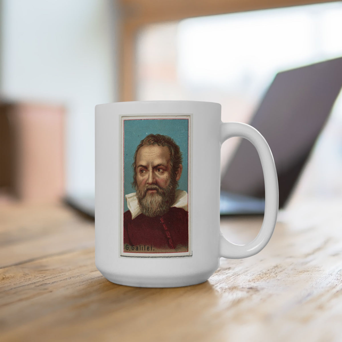Inventor Series: Galileo Galilei Ceramic Mug - 15 oz - Reach for the Stars Every Morning!