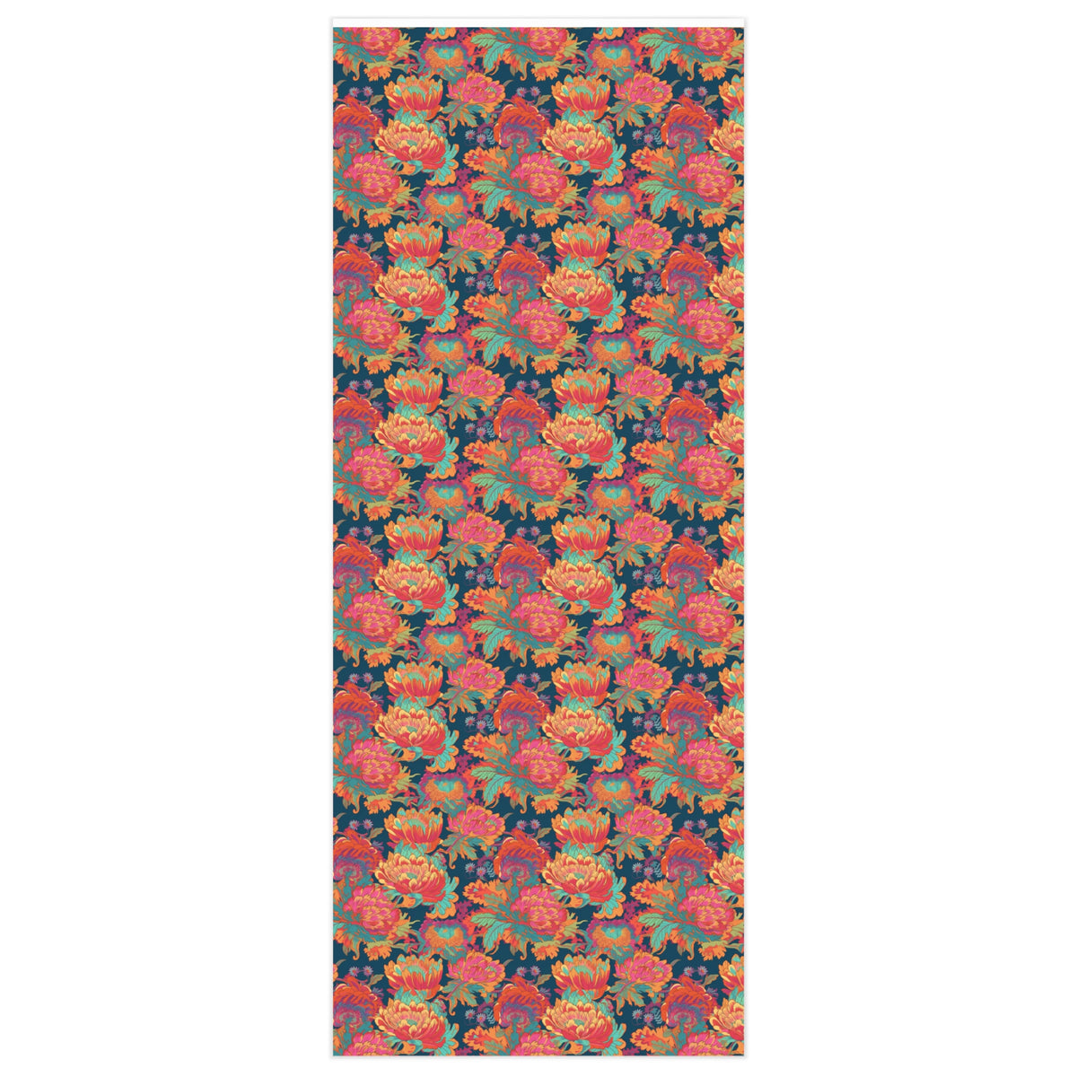 Psychedelic Flower Power Wrapping Paper. A Groovy Nod to 1960s Chic Meets 19th-Century Floral Elegance. Couldn't be more colorful or beautiful.