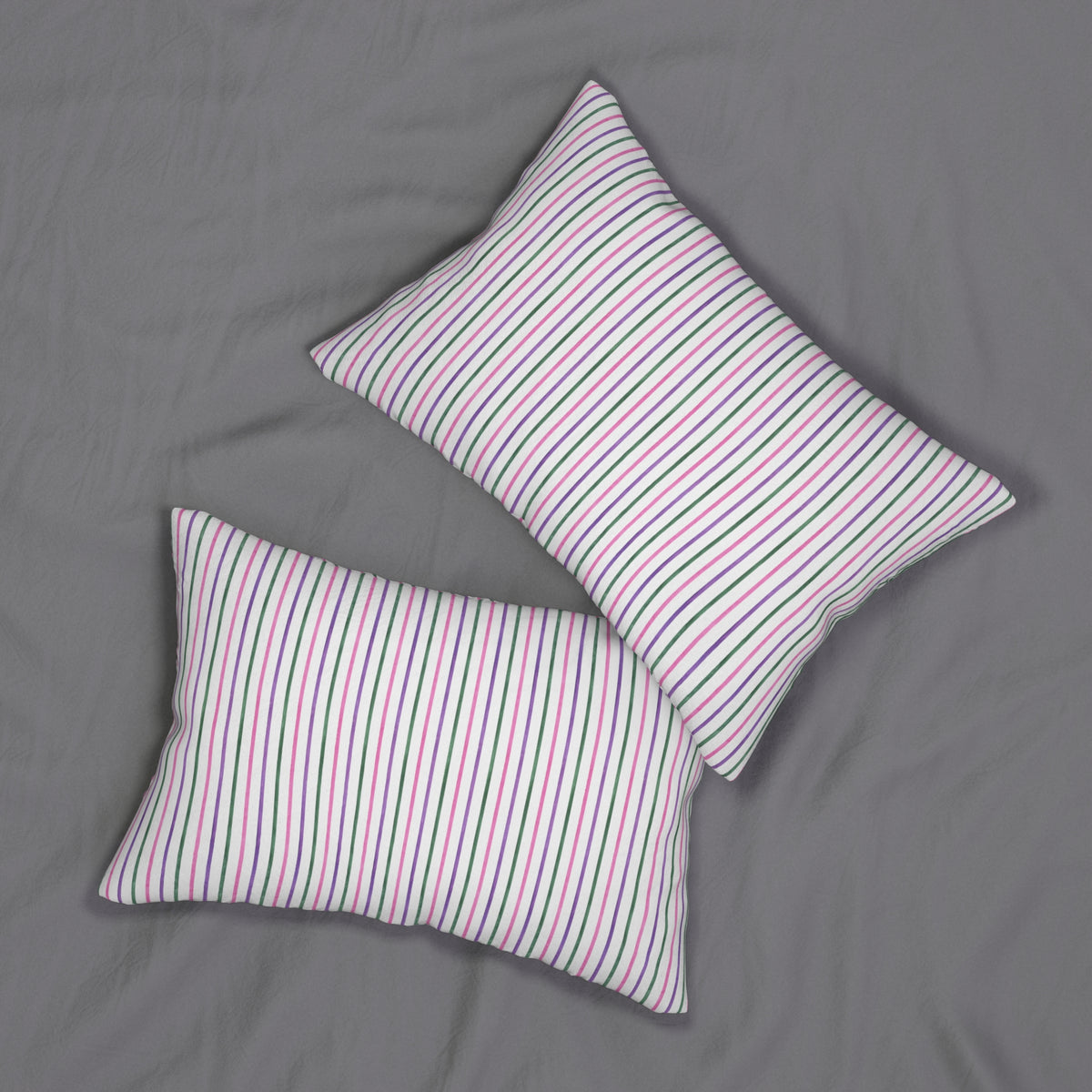 Sorbet Stripe Lumbar Pillow - Spun Polyester - Double-Sided Print - Concealed Zipper - 20" x 14"