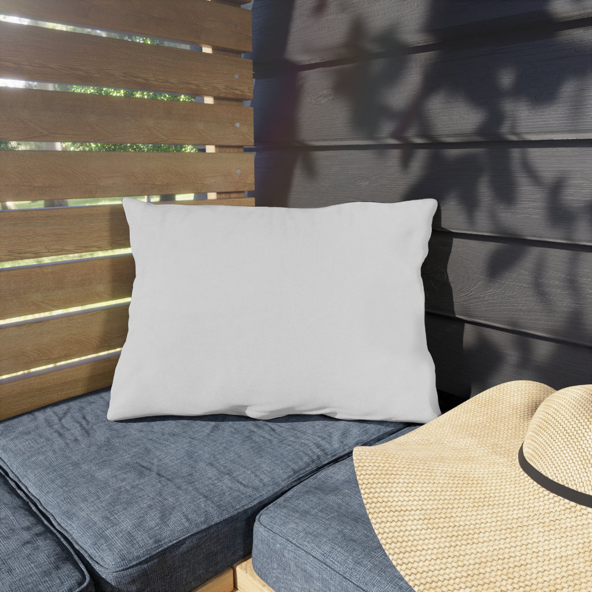 Buzzing Blossoms Outdoor Lumbar Pillow - Spun Polyester - Double-Sided Print - UV-Resistant - Water-Resistant - Lumbar Size: 20" x 14"