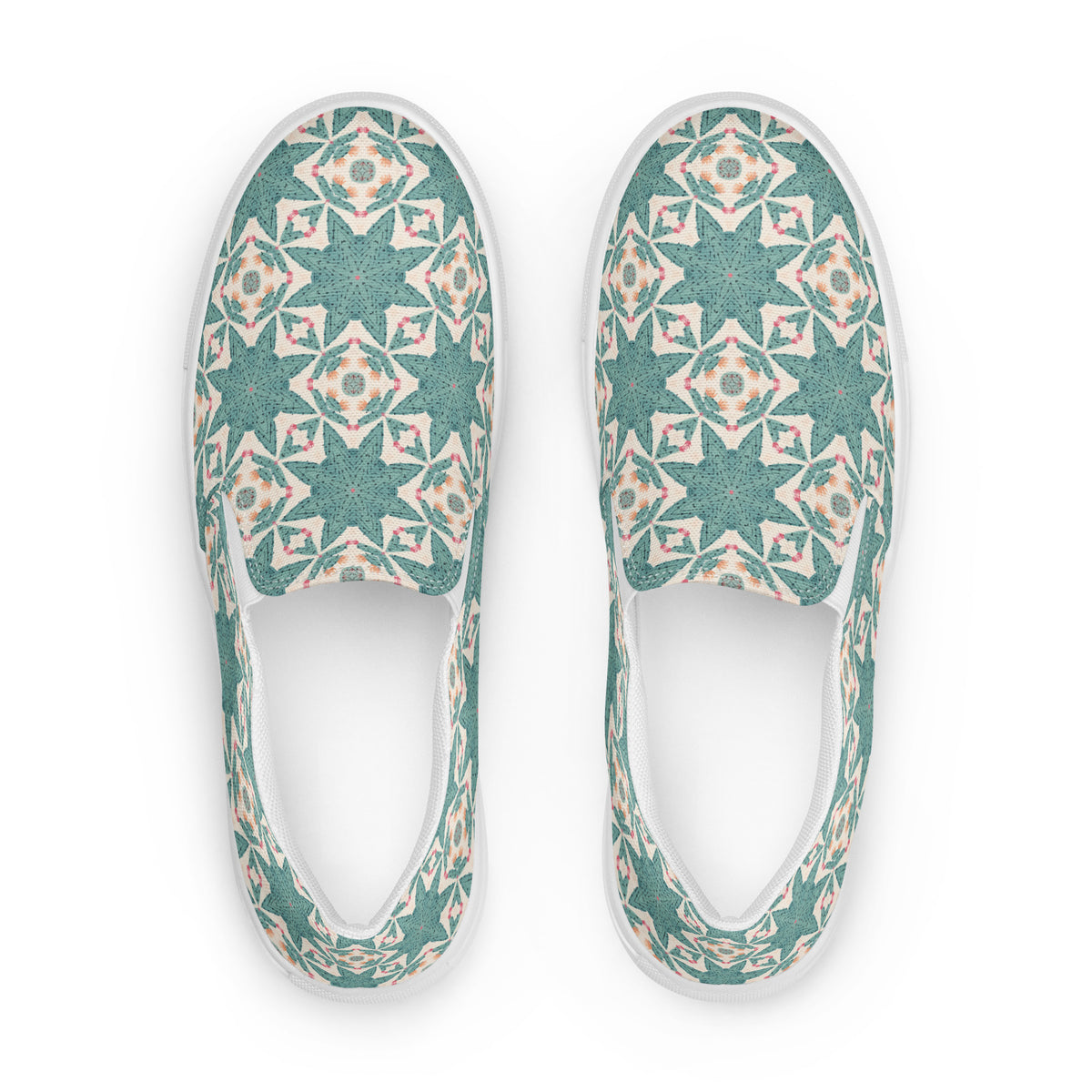 Desert Cactus Star Men’s Slip-On Canvas Shoes - Slip into Style Inspired by the Desert Landscapes--Comfort that Never Compromises on Cool!