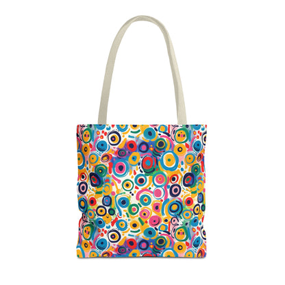 Pop Art Swirls Tote Bag - Swirl Your Way Through Life in Bold Style! Available in 3 sizes.