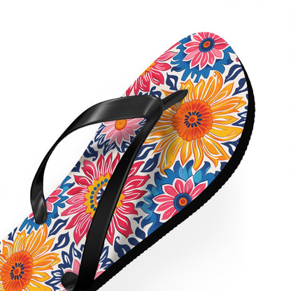 Sunsplash Petals Flip Flops. 5/8" Thick Comfortable Summer or Winter Gym/Sauna Footwear for Men and Women.