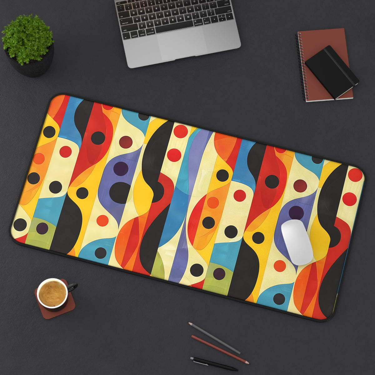 Linear Color Mesa Desk Mat (Desk Pad) - Make a Bold Statement with Every Task! Available in 3 sizes.