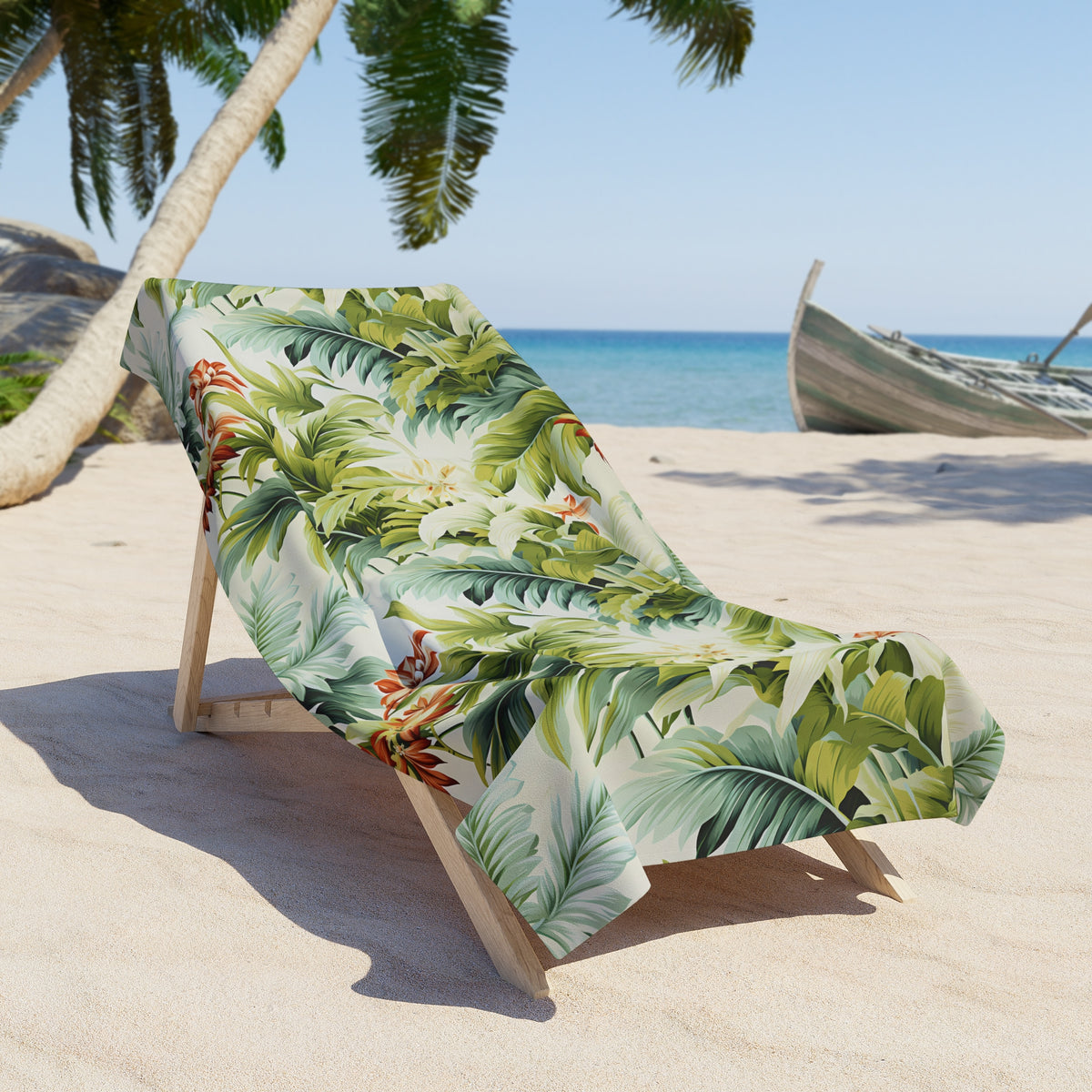 Tropical St. Lucia Palms Luxurious Beach Towel - Vibrancy Meets Comfort! Available in 2 sizes.