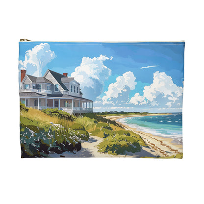 Nantucket Beach House Accessory Pouch - Carry the Charm of Nantucket With You! Available in 2 sizes.