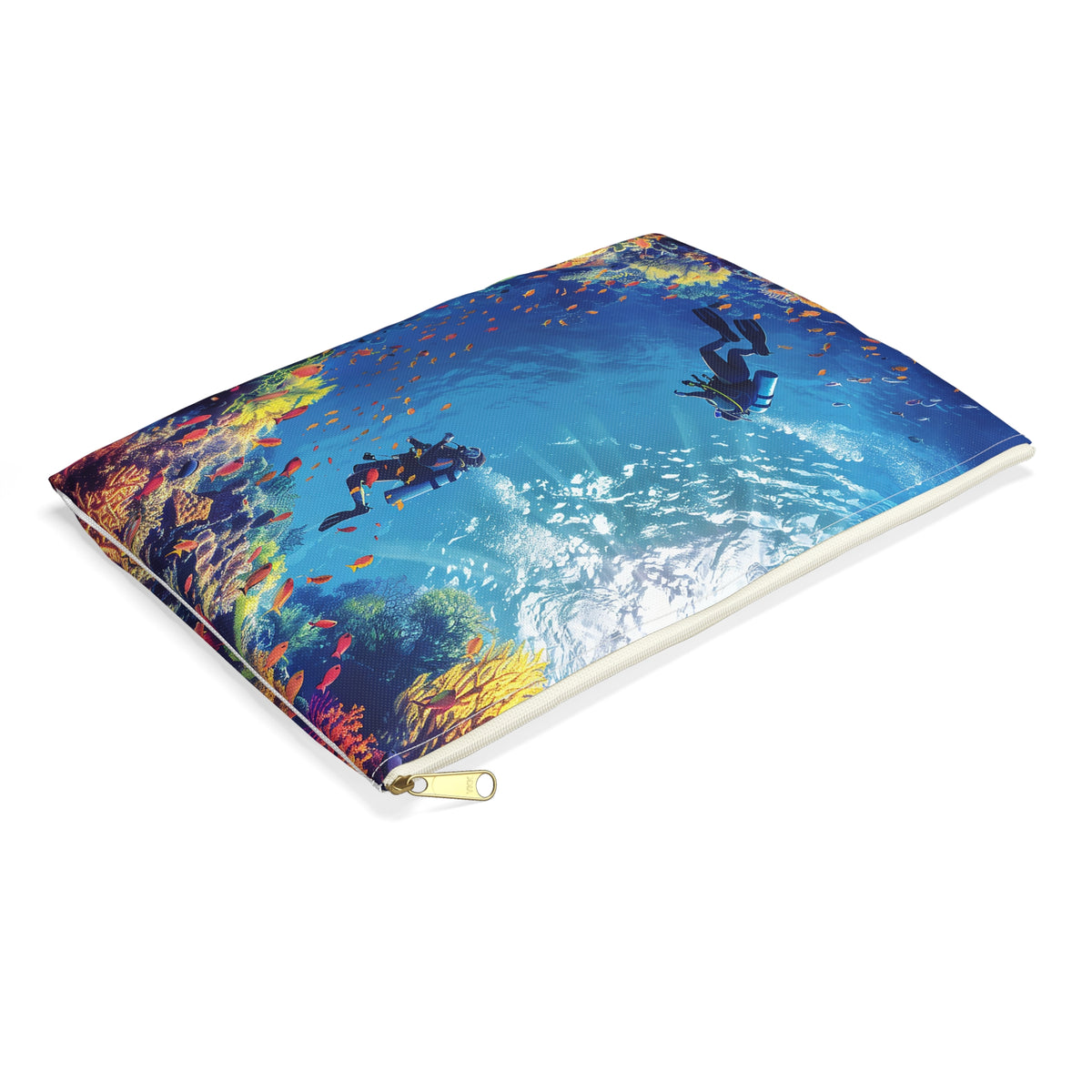 Cozumel Scuba Wonderland Accessory Pouch - Dive into Adventure with Underwater Wonder! Available in 2 sizes.
