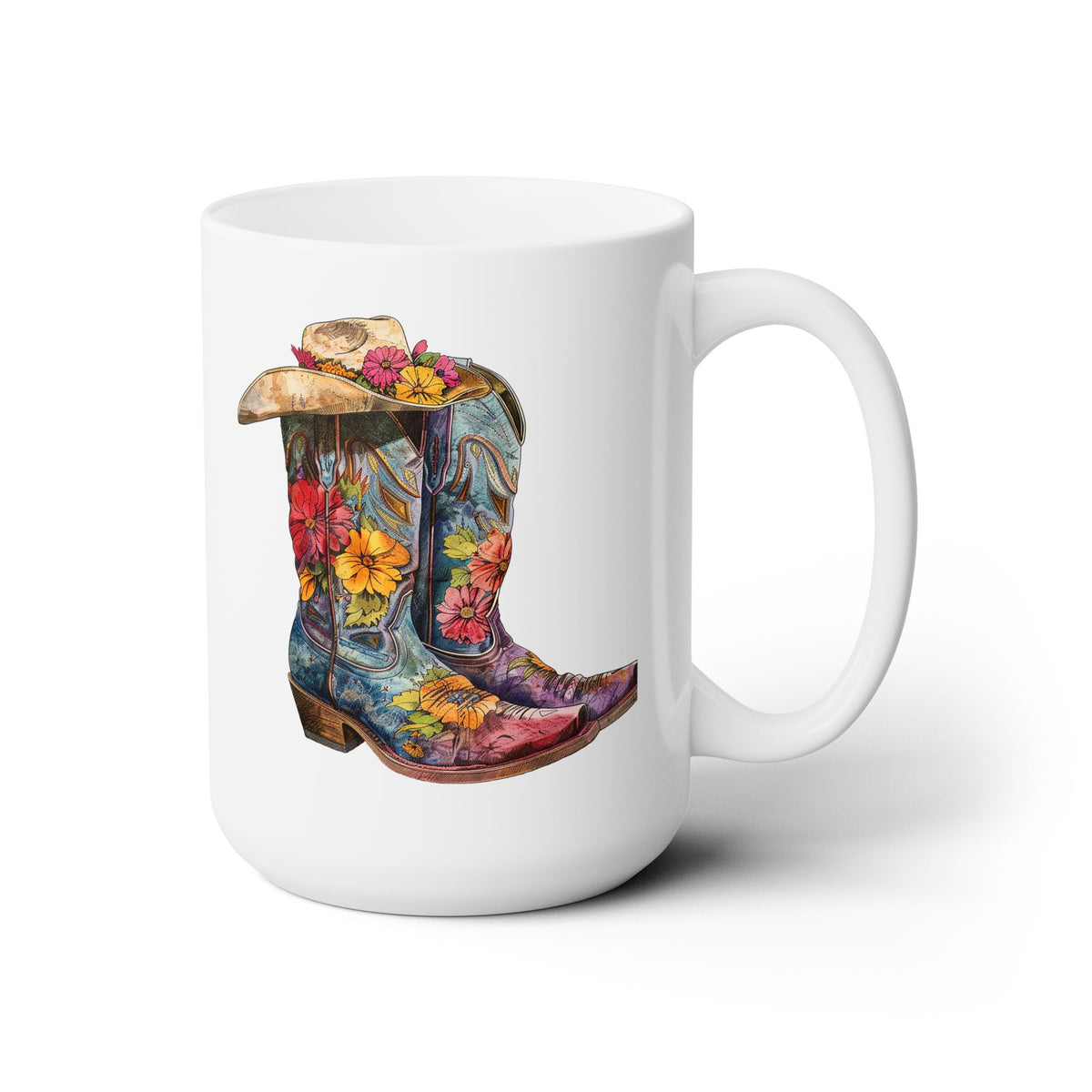 Legendary Lone Star Cowgirl Ceramic Mug - 15 oz - Sip the Spirit of Texas with Every Swig! Yee Ya!