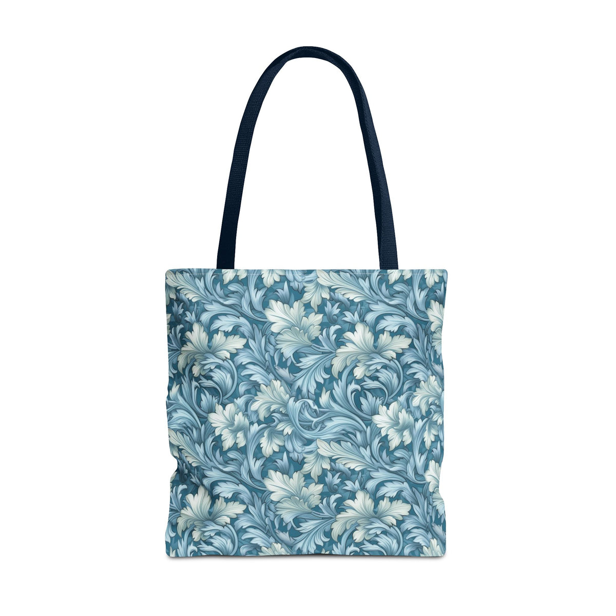 Soft Blue Leaf Tapestry Tote Bag - Leaf Through History with Every Carry! Available in 3 sizes.