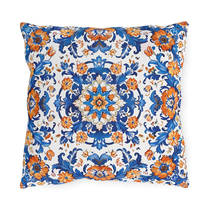 Sierra Blossom Square Outdoor Pillow - Spun Polyester - Double-Sided Print - UV-Resistant - Water-Resistant - Available in 3 sizes.