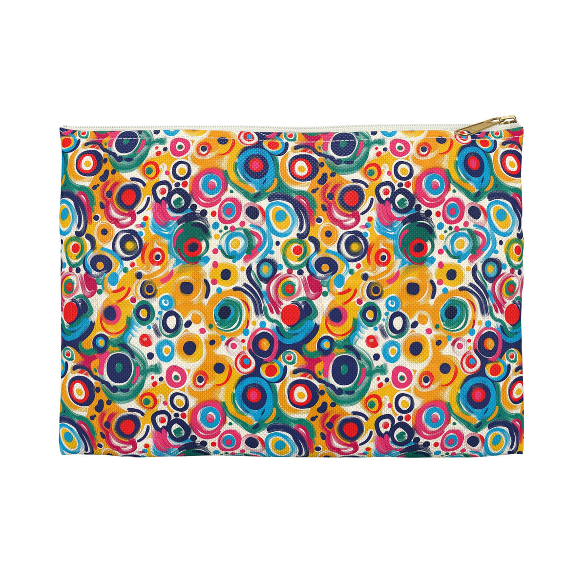 Pop Art Swirls Accessory Pouch - Swirl into Style with a Pop of Color! Available in 2 sizes.