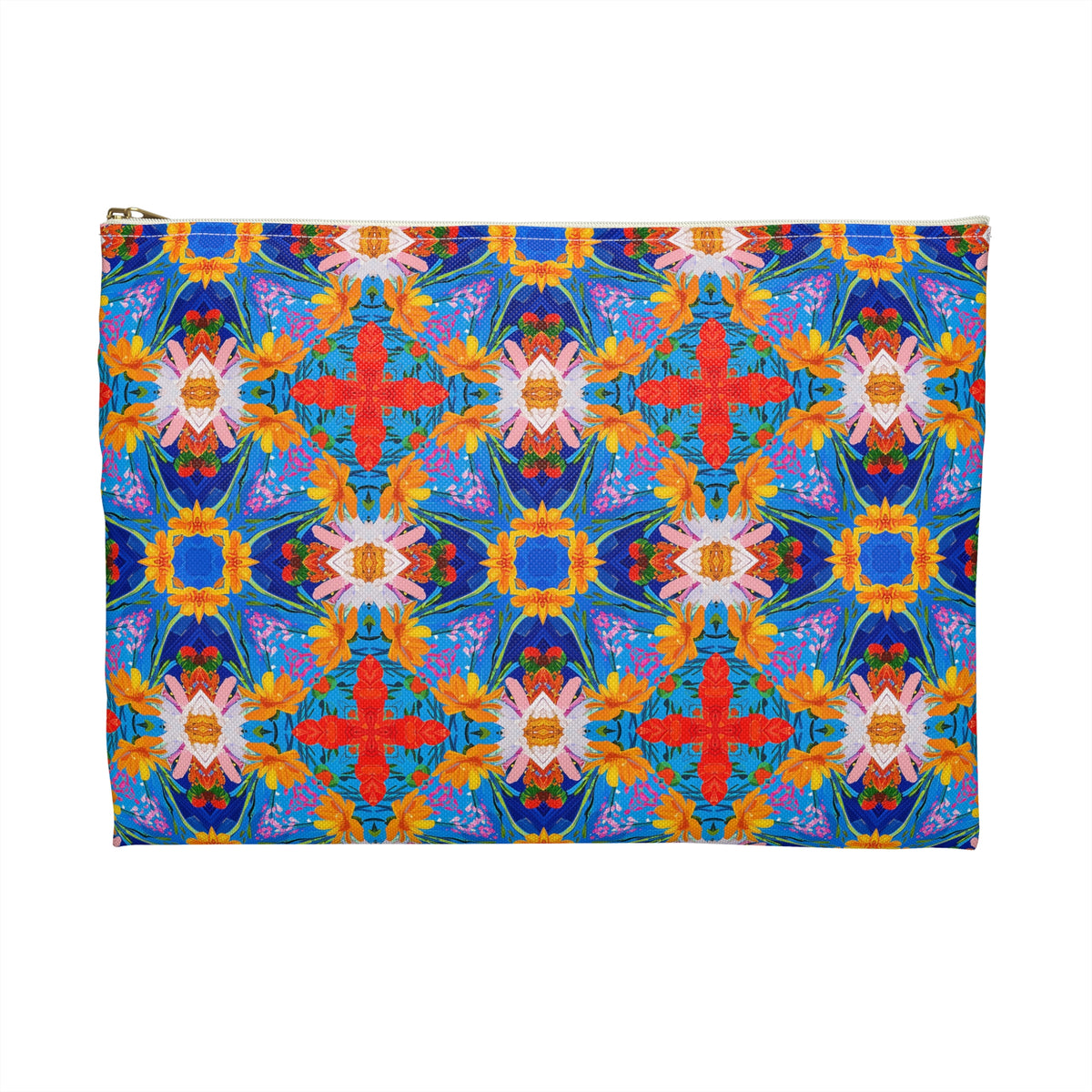 Floral Tapestry Wanderlust Accessory Pouch - Wander in Style with a Tapestry of Color! Available in 2 sizes.