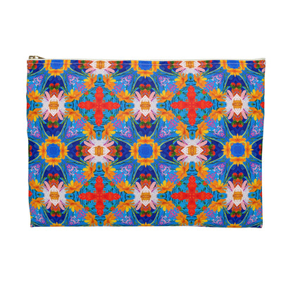 Floral Tapestry Wanderlust Accessory Pouch - Wander in Style with a Tapestry of Color! Available in 2 sizes.