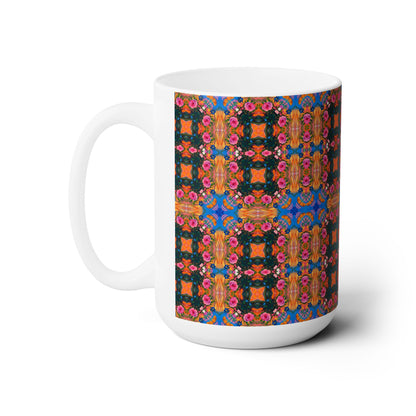 GeoGarden Ceramic Mug - 15 oz - Art on Every Side, Morning Approved.