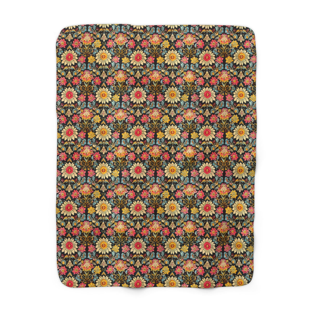 Victorian Vintage Vibes Sherpa Fleece Blanket - Snuggle Up with Timeless Charm! Available in 2 sizes.