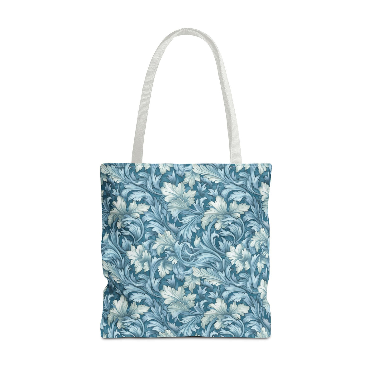 Soft Blue Leaf Tapestry Tote Bag - Leaf Through History with Every Carry! Available in 3 sizes.