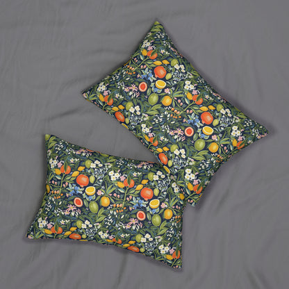 Magical Fruitiness Lumbar Pillow - Spun Polyester - 20" x 14" - The Square Throw Pillow's Matching Mate.