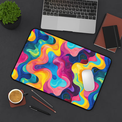Wavelength Wonder Desk Mat (Desk Pad) - Let Waves of Color Energize Your Workspace! Available in 3 sizes.