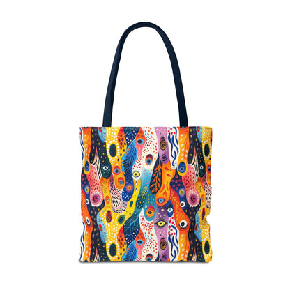 Whimsical Wavy Wonders Tote Bag - Ride the Wave of Whimsy! Available in 3 sizes.