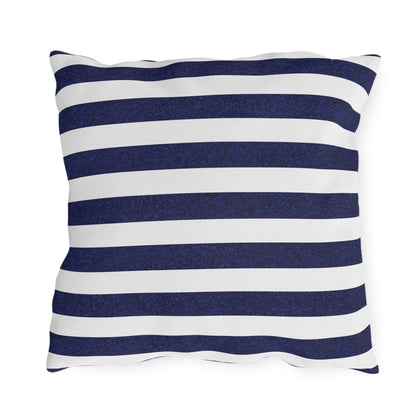 Classic Stripes Celebration Square Outdoor Pillow - Spun Polyester - Double-Sided Print - Concealed Zipper - Available in 3 sizes.