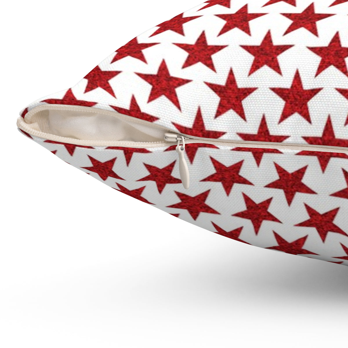 Star-Spangled Sparkle Square Throw Pillow - Spun Polyester - Double-Sided Print - Concealed Zipper - Available in 4 sizes.