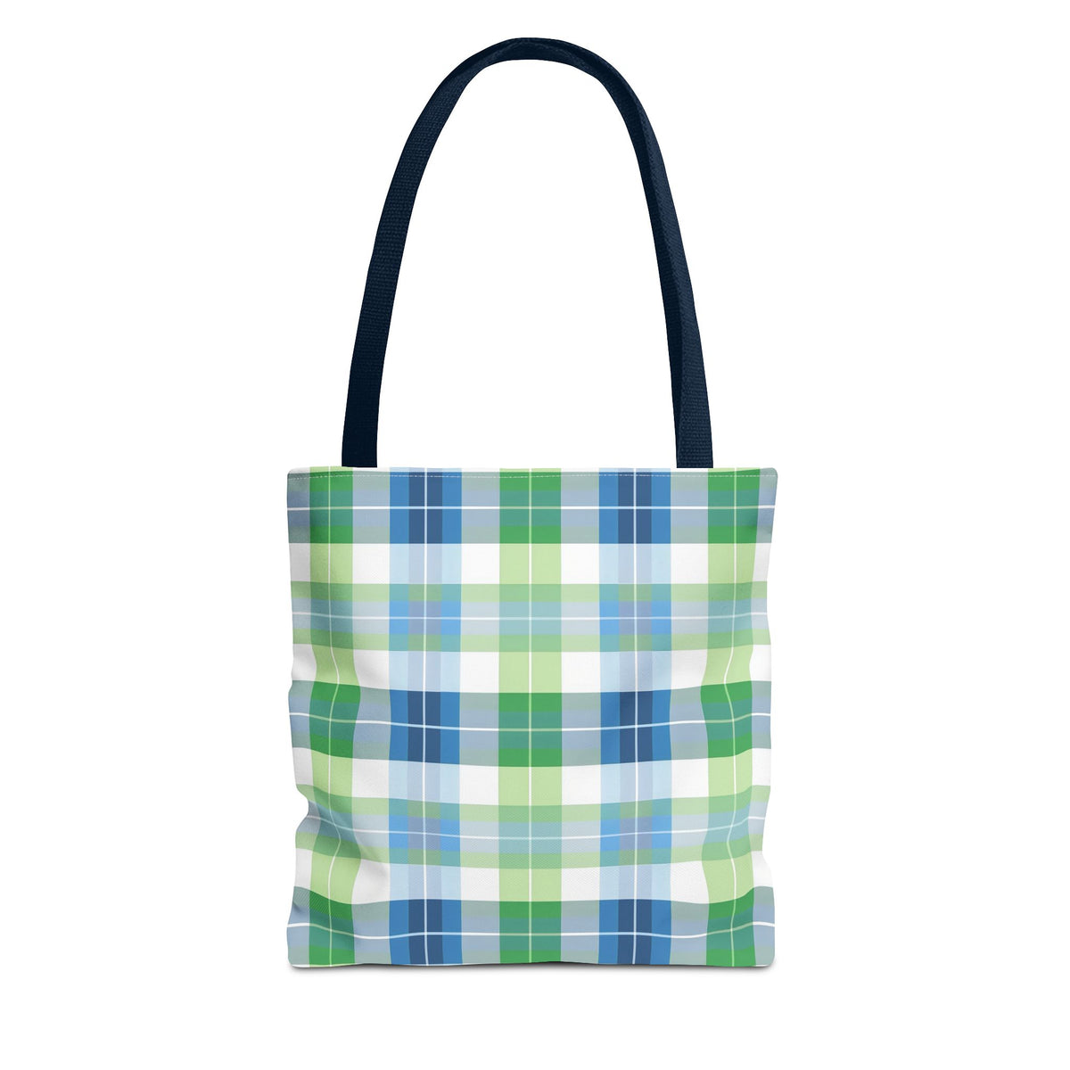 Spring Mist Plaid Tote Bag - Tote Your Essentials in Style - Fresh Plaid for Bright Days! Available in 3 sizes.