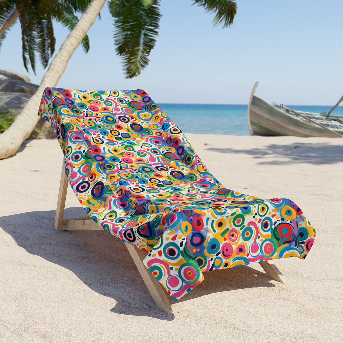 Pop Art Swirls Luxurious Beach Towel - Make Waves with Every Towel - Color Your Coastline with Pop Art Swirls!