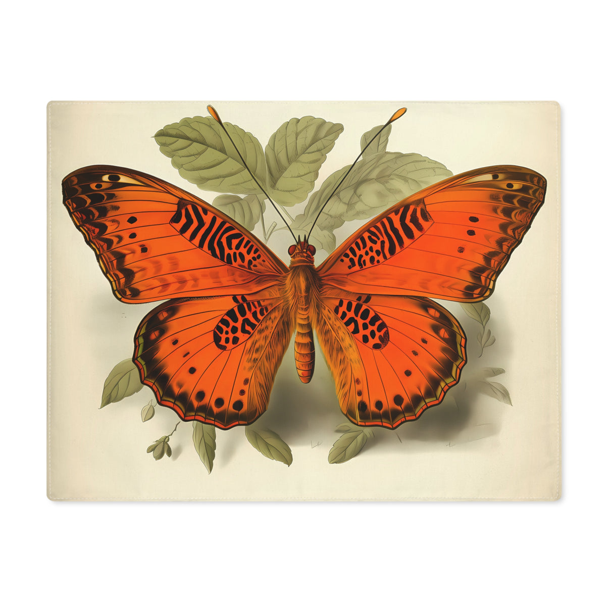 Butterfly Botanical Placemat - Transform Your Table into a Garden Oasis! Cotton Twill - 18" x 14"