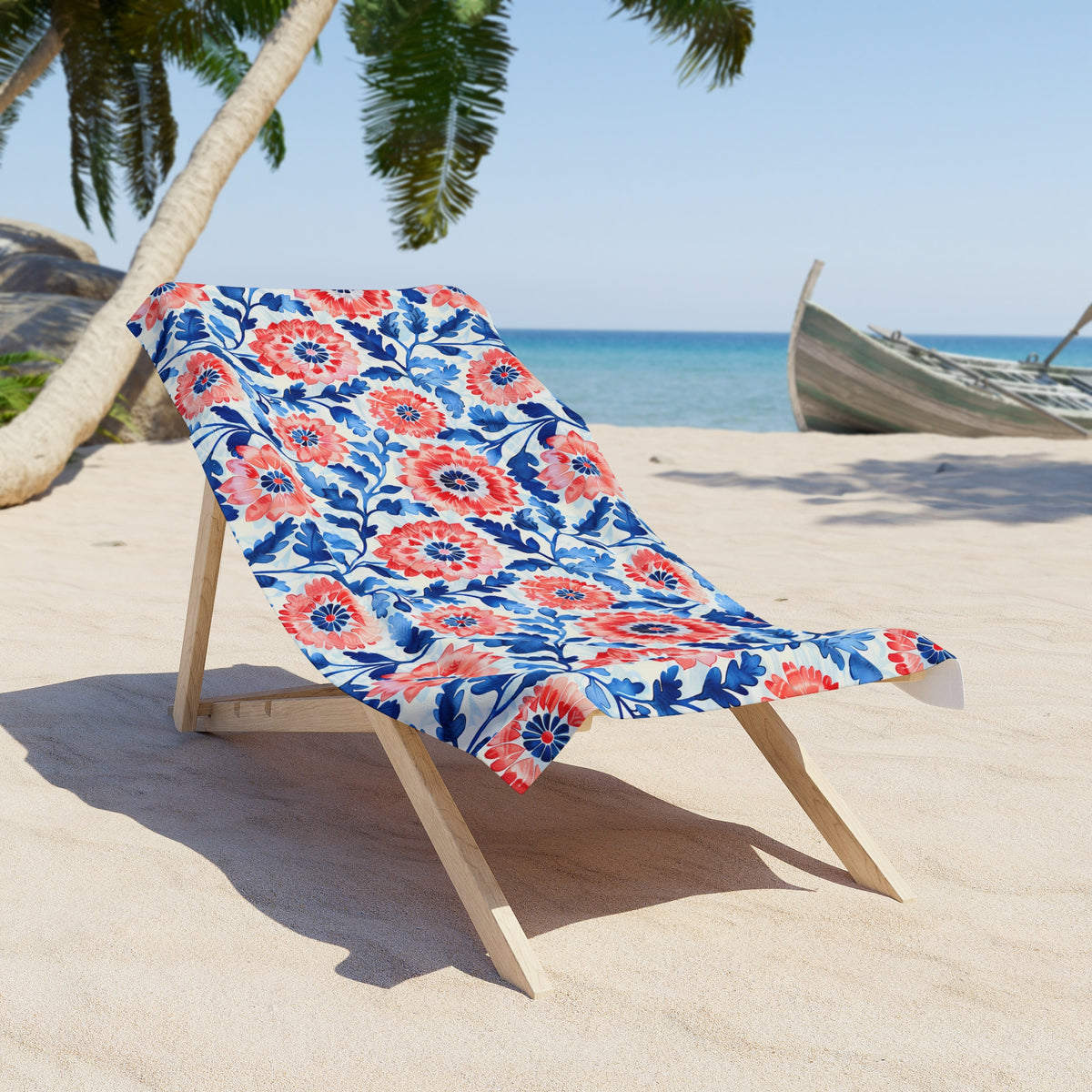 Whimsical Batik Blossoms Luxurious Beach Towel - Wrap Yourself in Whimsy! Available in 2 sizes.