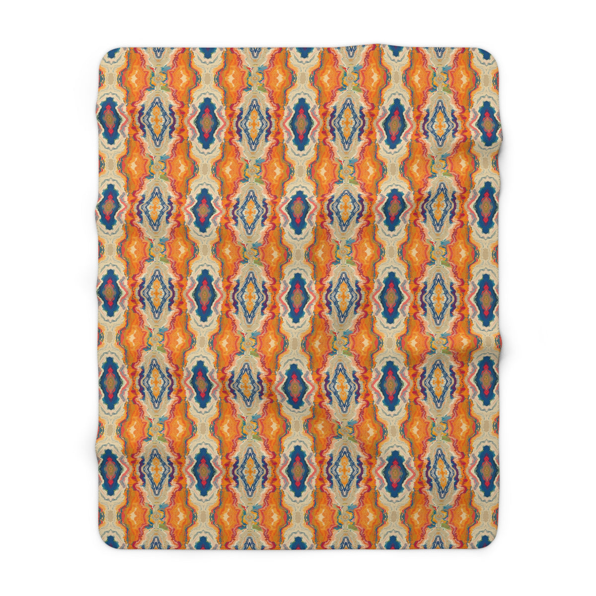 Canyon Mosaic Sherpa Fleece Blanket - Snuggle into the Hidden Wonders of Canyon Mosaic Comfort - Where Nature's Geometry Meets Cozy Chic! Available in 2 sizes.