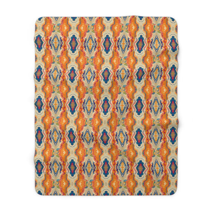 Canyon Mosaic Sherpa Fleece Blanket - Snuggle into the Hidden Wonders of Canyon Mosaic Comfort - Where Nature's Geometry Meets Cozy Chic! Available in 2 sizes.