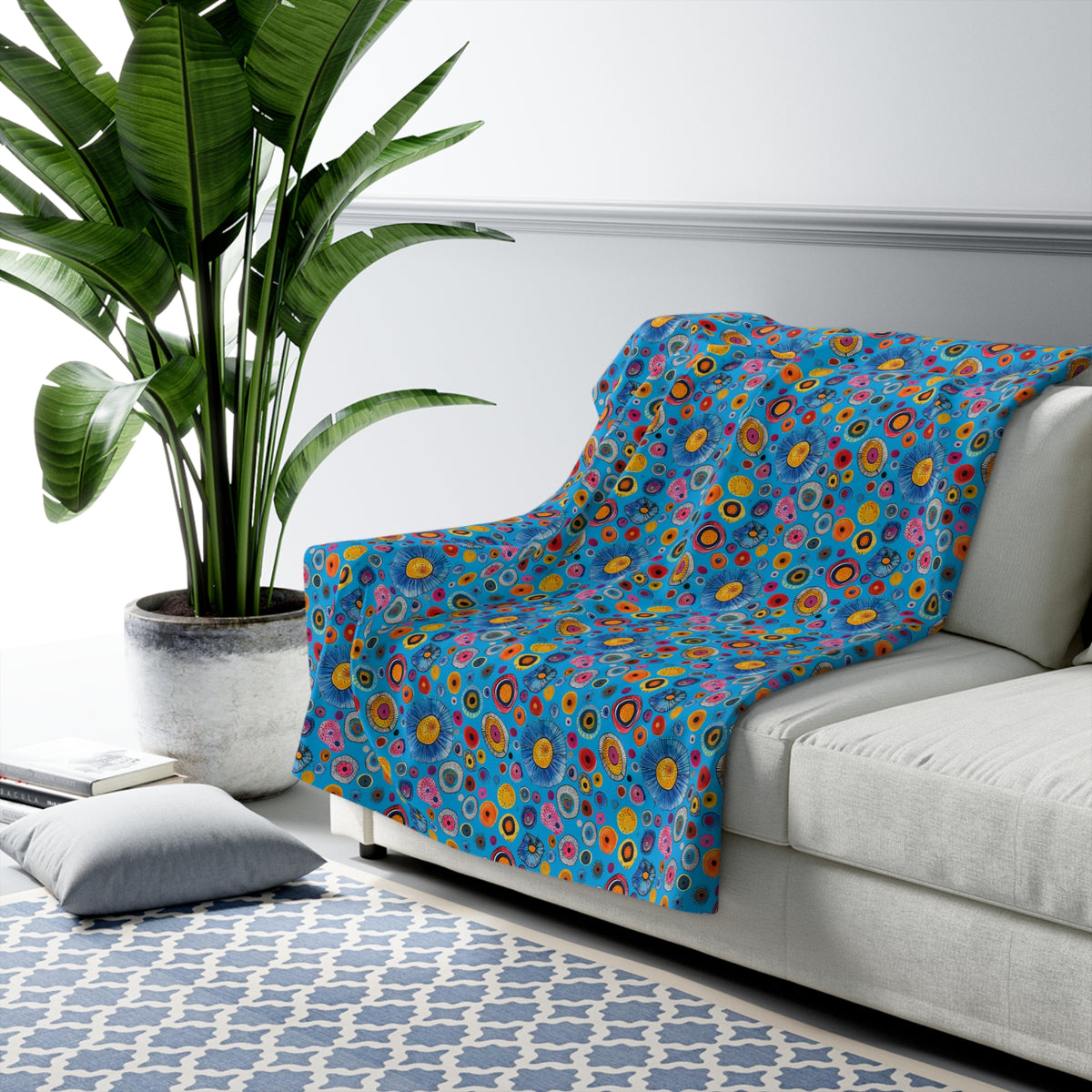 Primordial Sea Life Sherpa Fleece Blanket - Dive into Comfort with Primordial Sea Life Sherpa Fleece! Available in 2 sizes.