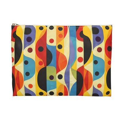 Linear Color Mesa Accessory Pouch - Color Your Journey with Bold, Linear Elegance! Available in 2 sizes.