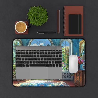 English Garden Room Elegance Desk Mat (Desk Pad) - Bring the Grandeur of the Garden Indoors! Available in 3 sizes.