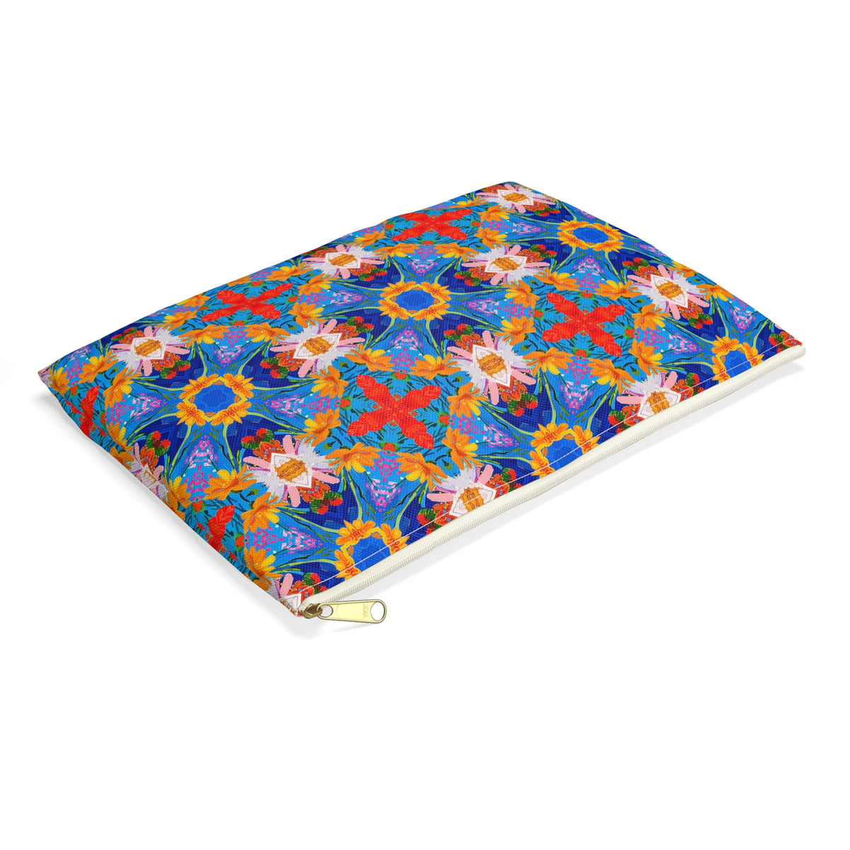Floral Tapestry Wanderlust Accessory Pouch - Wander in Style with a Tapestry of Color! Available in 2 sizes.