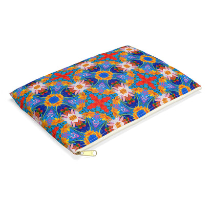 Floral Tapestry Wanderlust Accessory Pouch - Wander in Style with a Tapestry of Color! Available in 2 sizes.