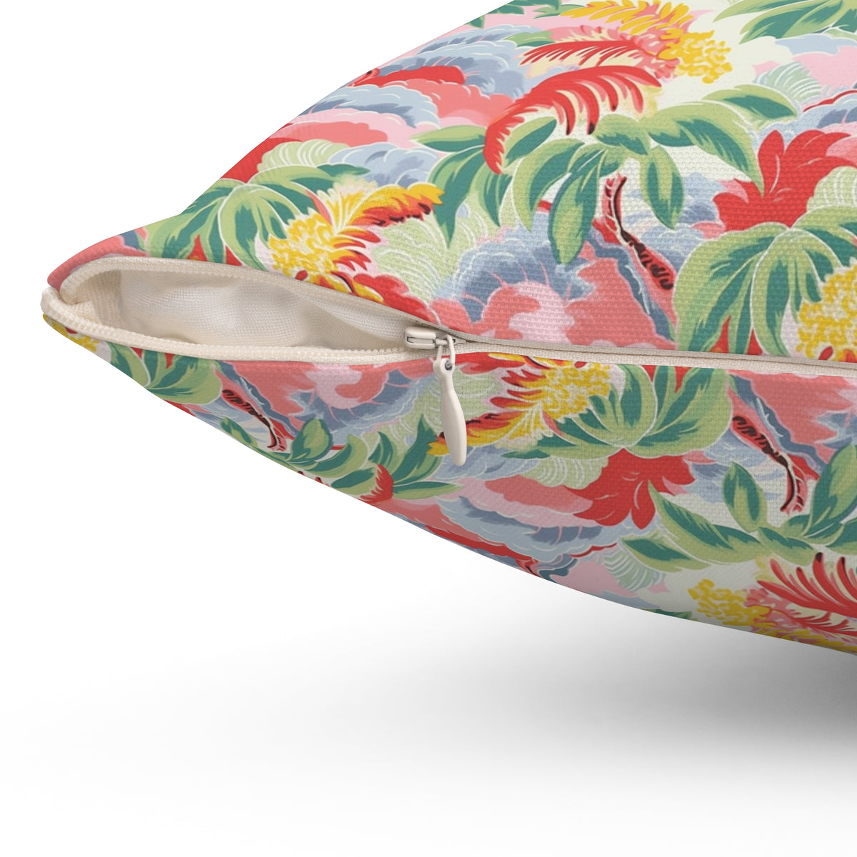 Tropical Breeze Square Throw Pillow - Spun Polyester - Double-Sided Print - Concealed Zipper - Available in 4 sizes.