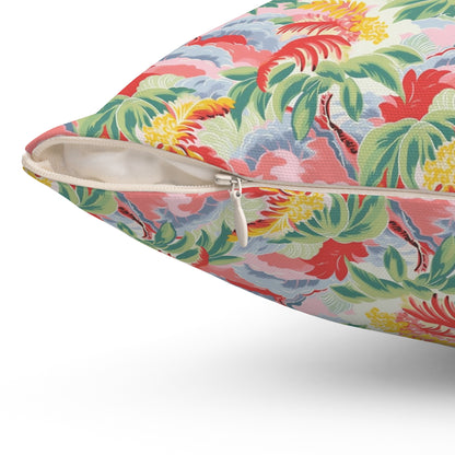 Tropical Breeze Square Throw Pillow - Spun Polyester - Double-Sided Print - Concealed Zipper - Available in 4 sizes.
