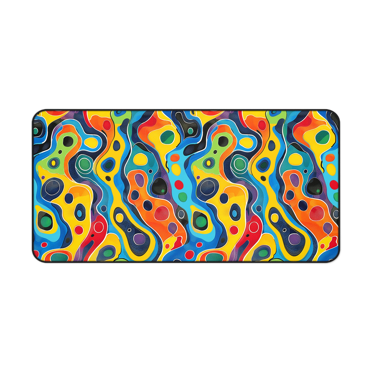 Groovy Splash Desk Mat (Desk Pad) - Bring the Funk of the '60s to Your Desk! Available in 3 sizes.