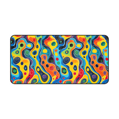 Groovy Splash Desk Mat (Desk Pad) - Bring the Funk of the '60s to Your Desk! Available in 3 sizes.