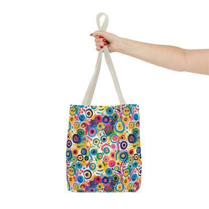 Pop Art Swirls Tote Bag - Swirl Your Way Through Life in Bold Style! Available in 3 sizes.