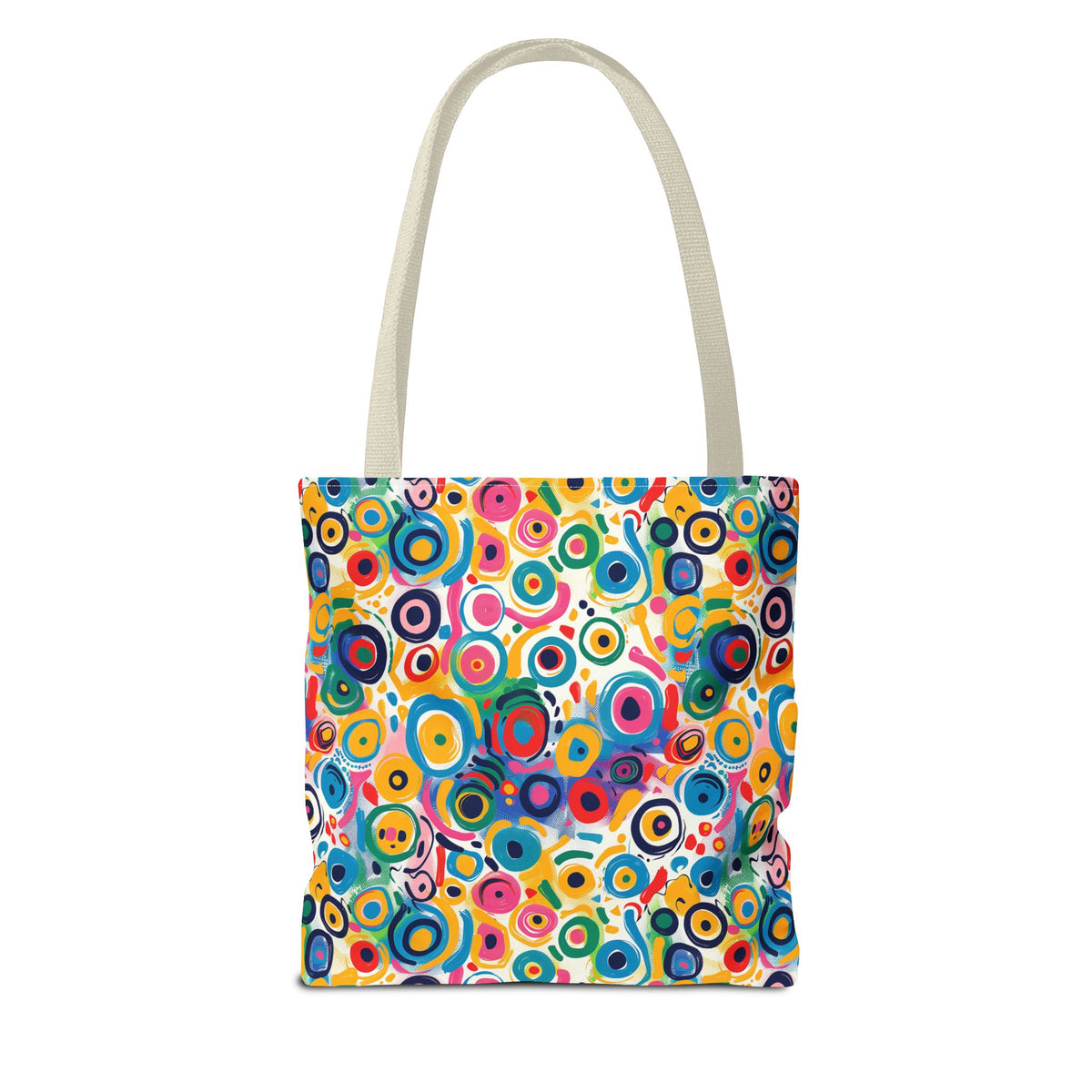 Pop Art Swirls Tote Bag - Swirl Your Way Through Life in Bold Style! Available in 3 sizes.
