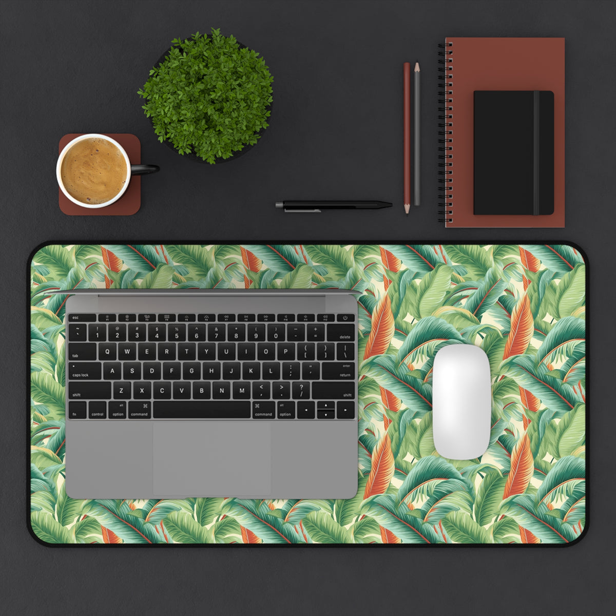 Tropical Old Miami Desk Mat (Desk Pad) - Bring the Tropics to Your Desktop! Available in 3 sizes.