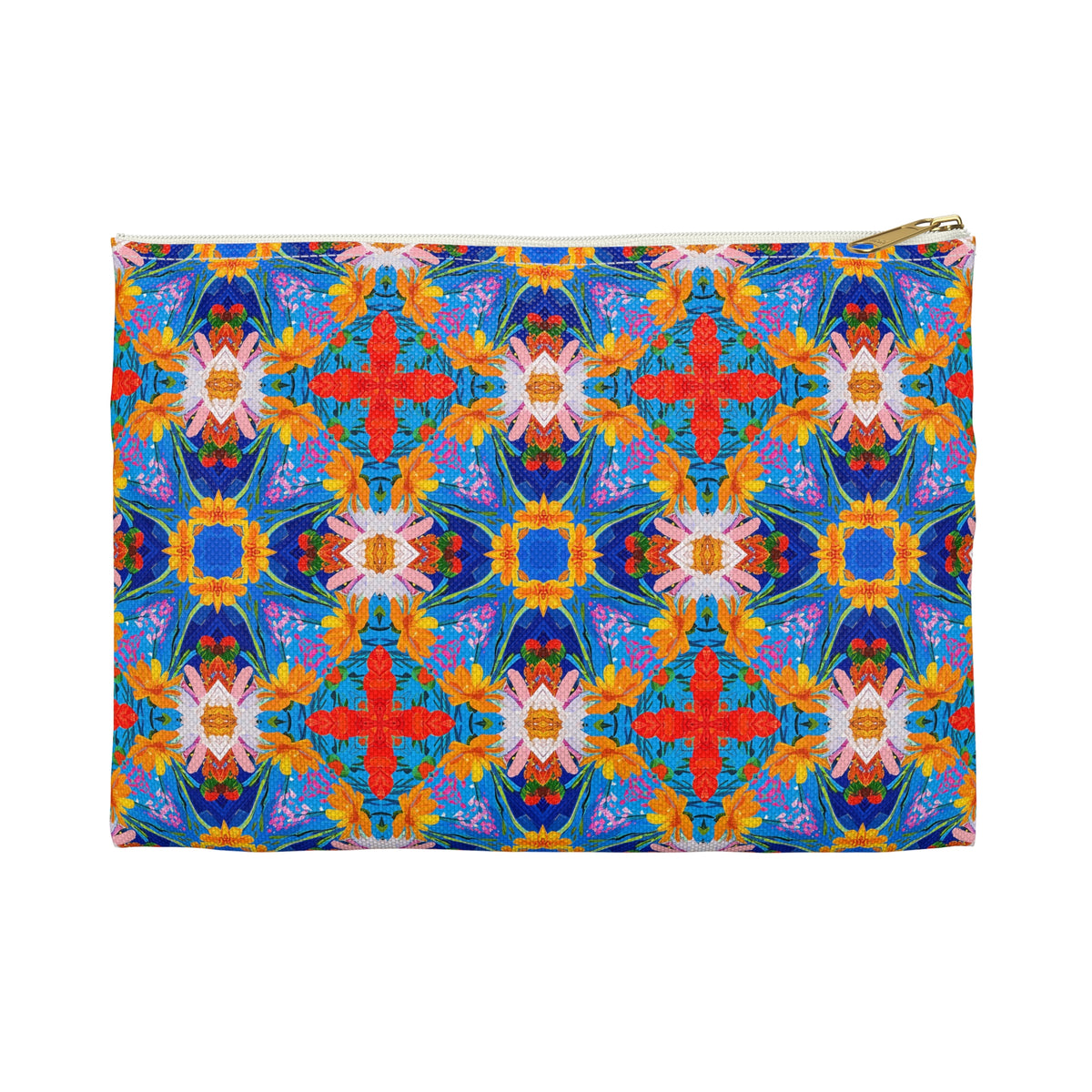 Floral Tapestry Wanderlust Accessory Pouch - Wander in Style with a Tapestry of Color! Available in 2 sizes.