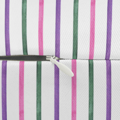 Sorbet Stripe Lumbar Pillow - Spun Polyester - Double-Sided Print - Concealed Zipper - 20" x 14"