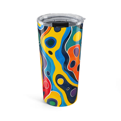 Groovy Splash Insulated Tumbler - 20 oz. Stainless Steel, Glossy Finish
