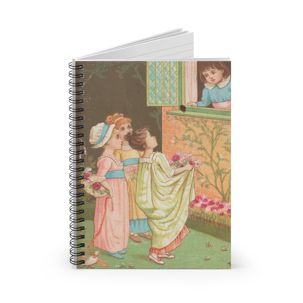 Vintage European Spring Day Chic Spiral Notebook - Ruled Line - A Dash of Style for Your Daily Notes!