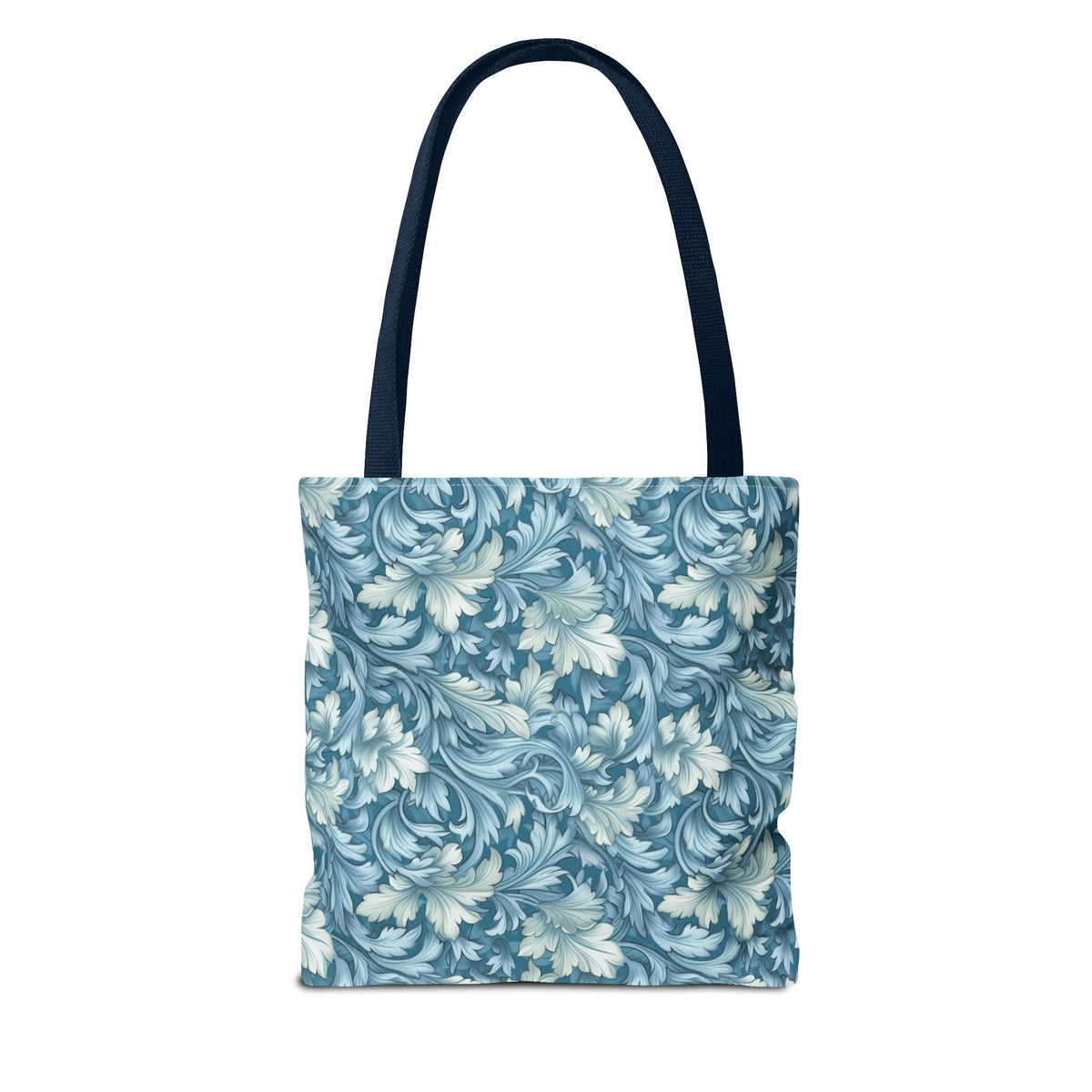 Soft Blue Leaf Tapestry Tote Bag - Leaf Through History with Every Carry! Available in 3 sizes.