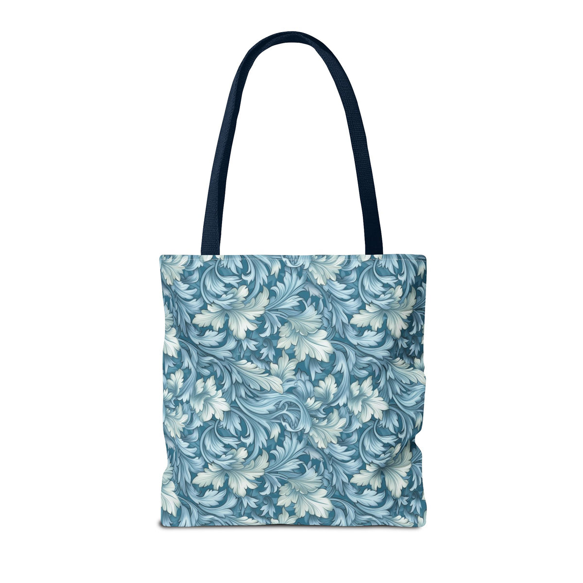 Soft Blue Leaf Tapestry Tote Bag - Leaf Through History with Every Carry! Available in 3 sizes.